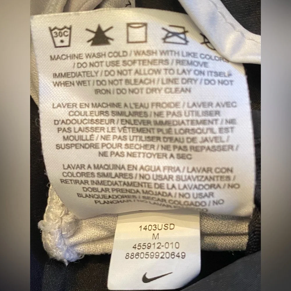 Nike Dri‎ Fit Girl’s Medium 100% Poly Black Athletic Shorts